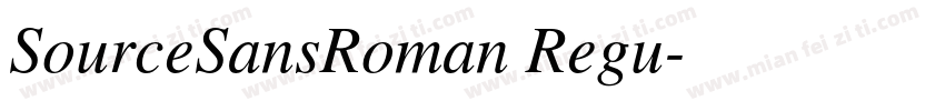 SourceSansRoman Regu字体转换